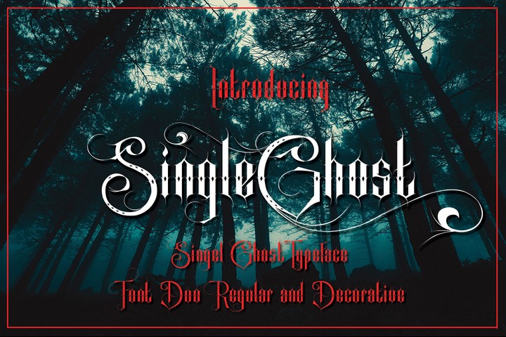 Пример шрифта Single Ghost Regular